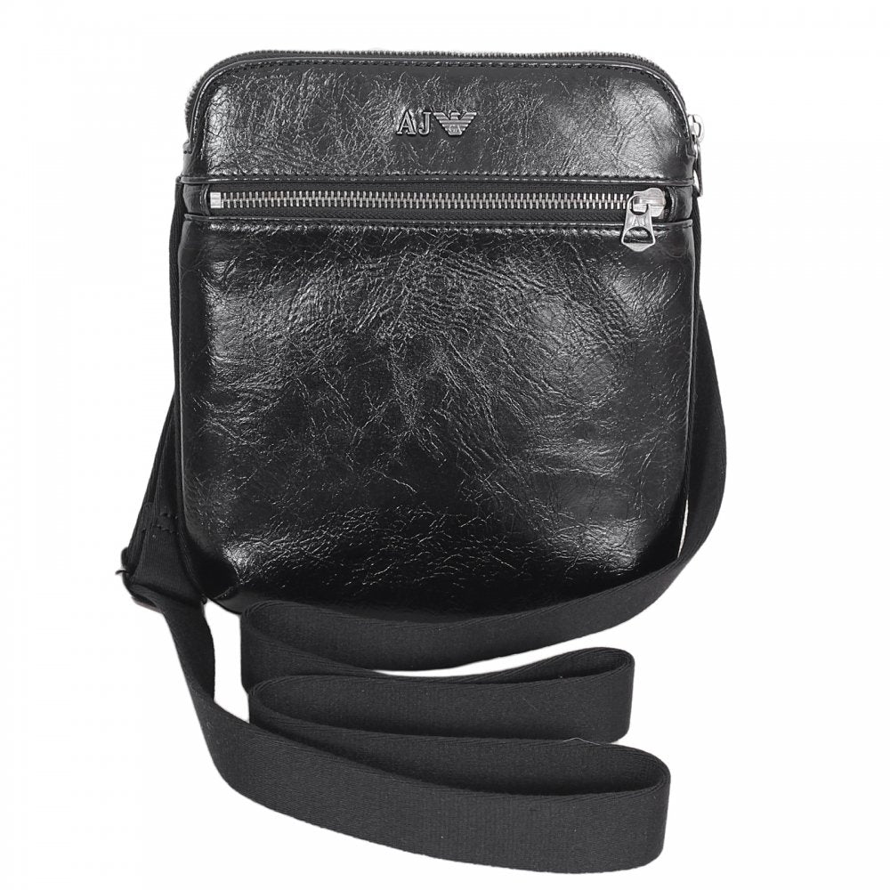 Small Black Pleather Mens Bag