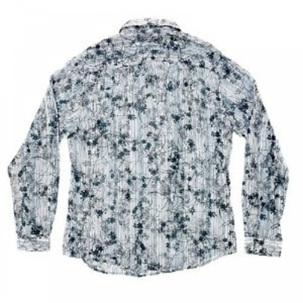 Cyan Printed Regular Fit Long Sleeve Shirt