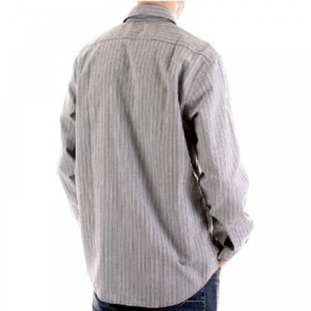Long Sleeve Striped Grey Shirt