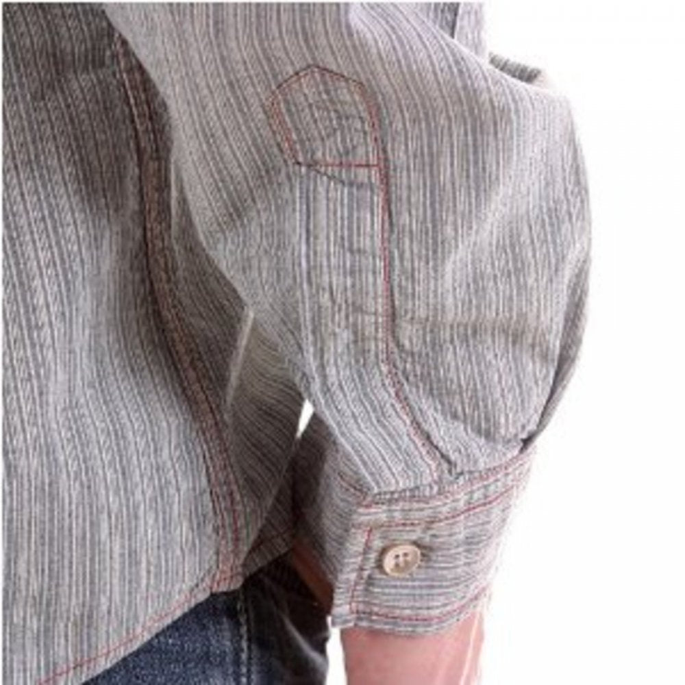 Long Sleeve Striped Grey Shirt