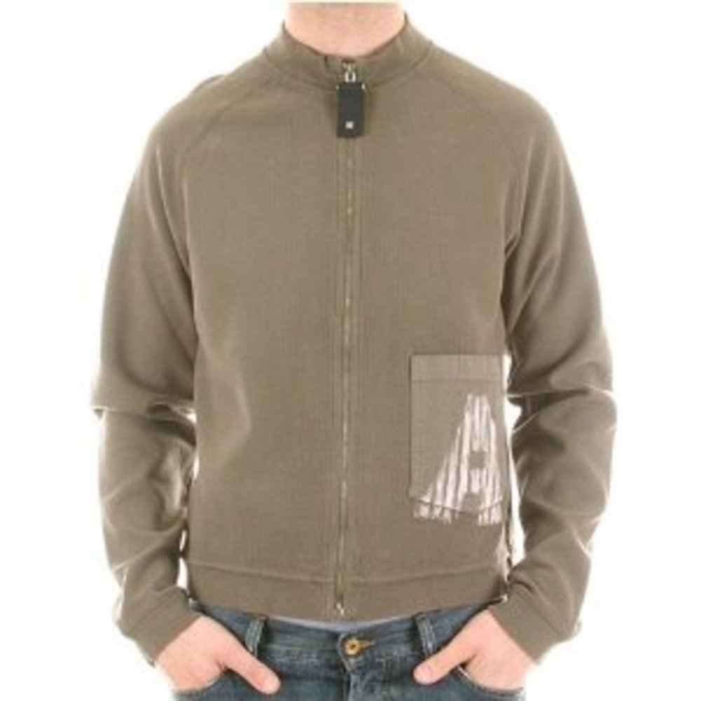 Long Sleeve printed slim fit zipped sweatshirt