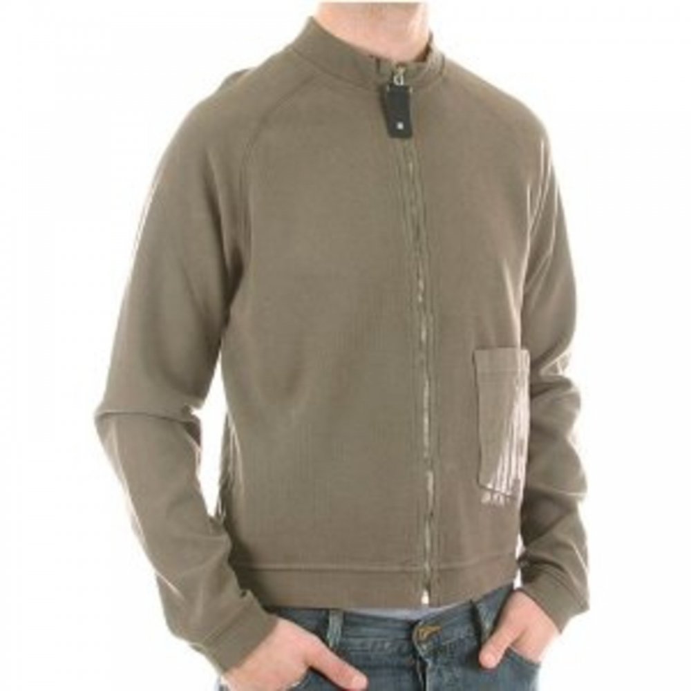 Long Sleeve printed slim fit zipped sweatshirt