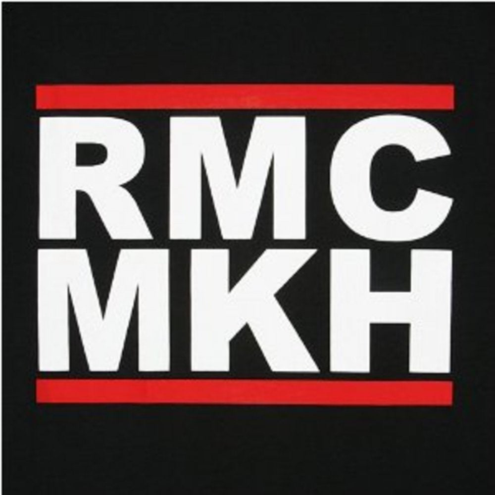 Black Crew Neck Regular Fit T-Shirt with Large RMC MKH Print