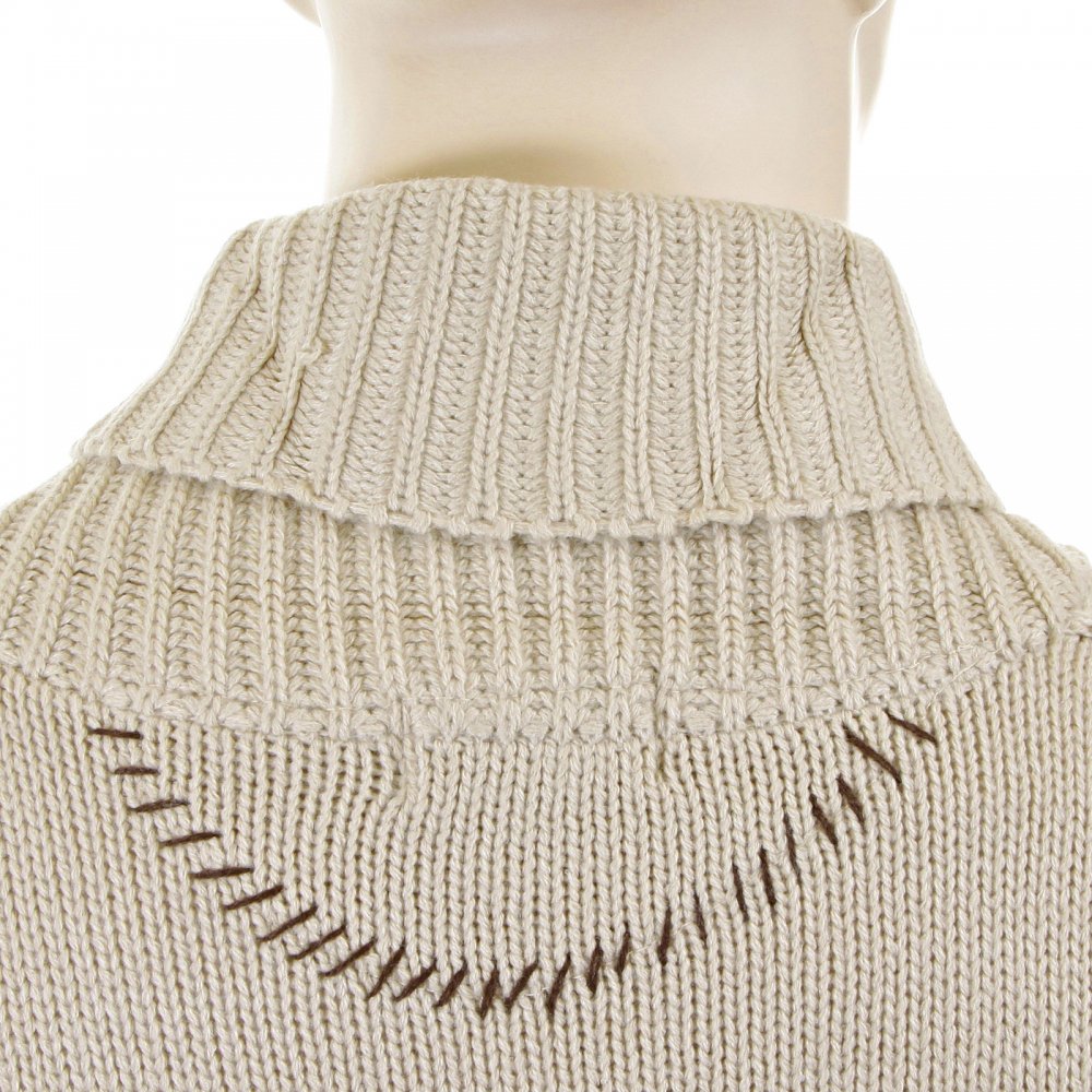 Regular Fit Beige Button up Shawl Collar Knitted Cardigan
