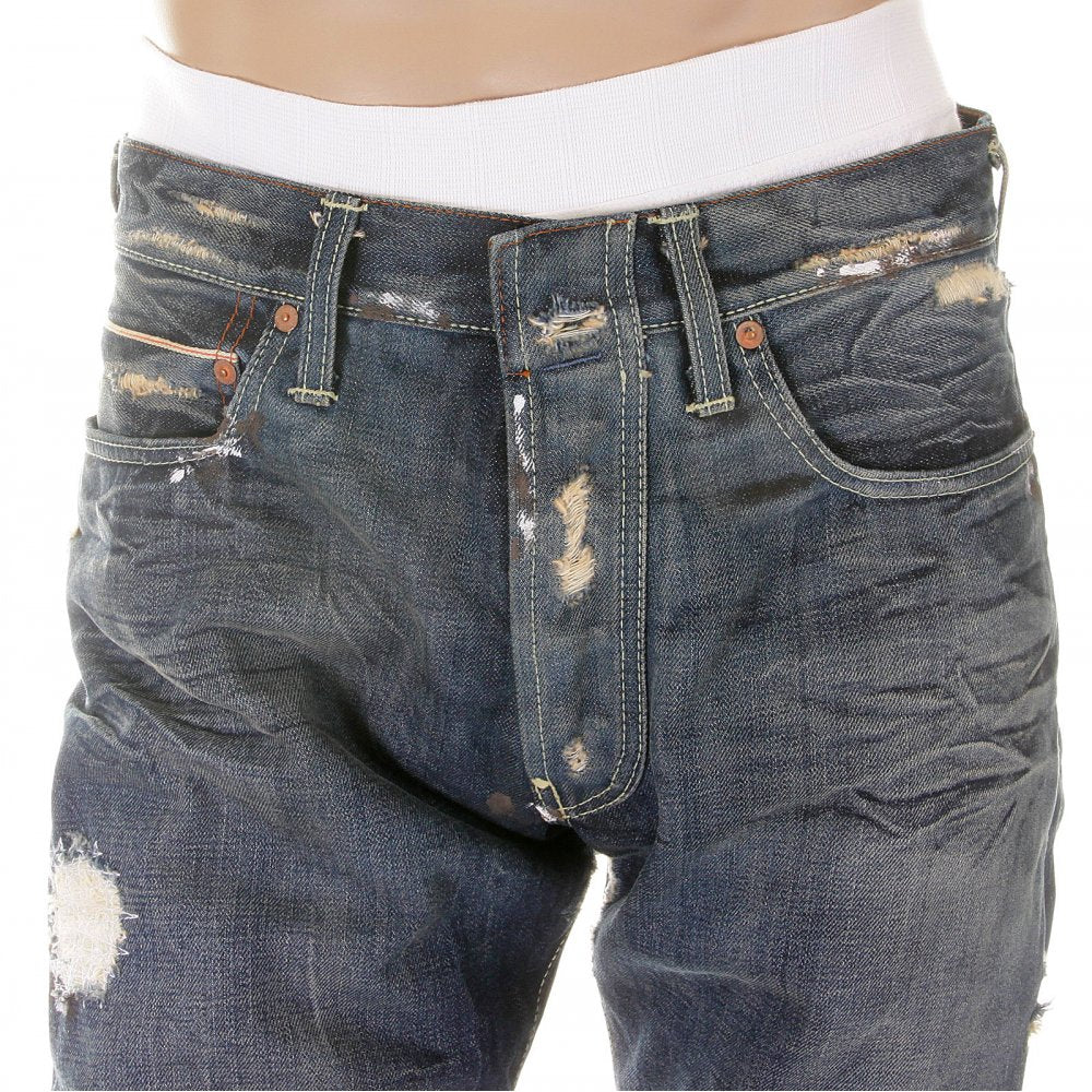 Slitha extreme wash selvedge denim jeans