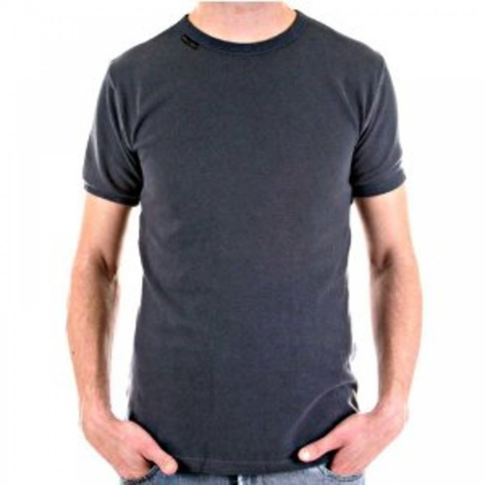 Crew Neck Dark Grey Slim Fit Short Sleeve T-Shirt