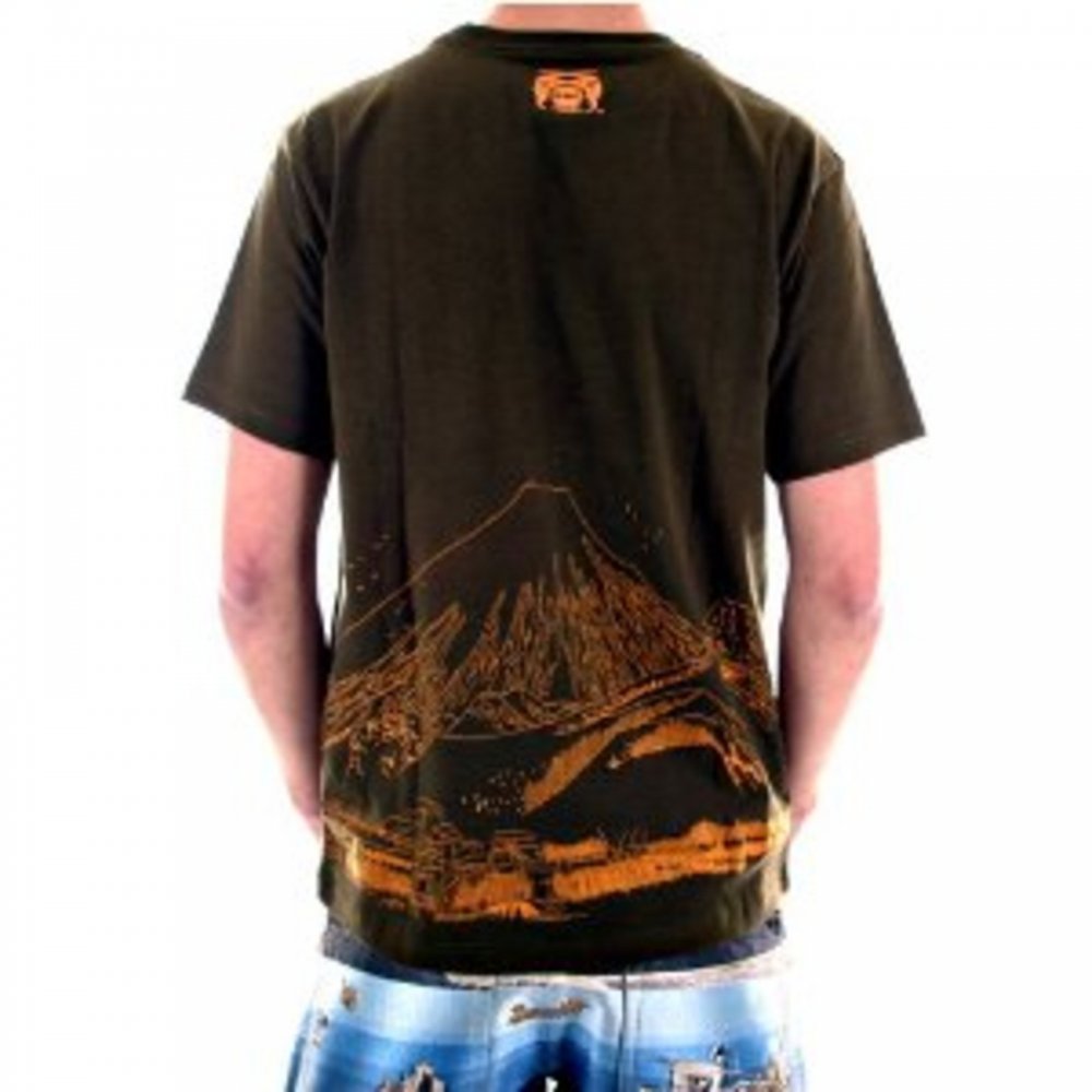 Short sleeve Crew Neck cotton t-shirt in army-green