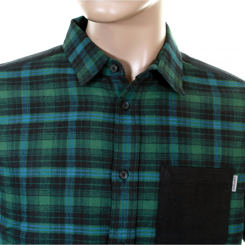Caribbean Leek Checked Cotton Long Sleeve Regular Fit Shirt