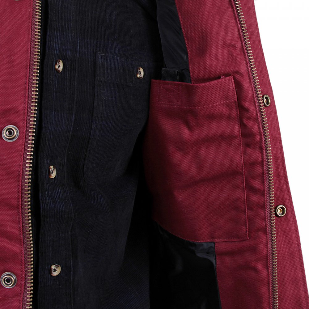 Cranberry with Black Rigid Zip Front Regular Fit Padded Gilet