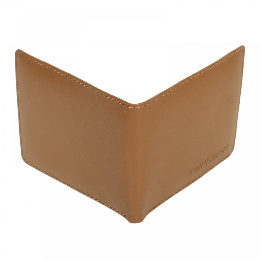 Brown Leather Bill Fold and Credit Card Wallet with ID