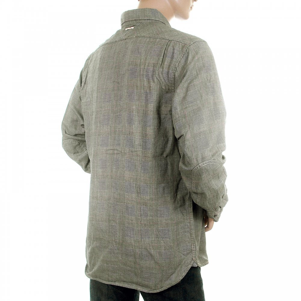 Grey Cotton Long Sleeve Regular Fit Button down Soft Collar Shirt