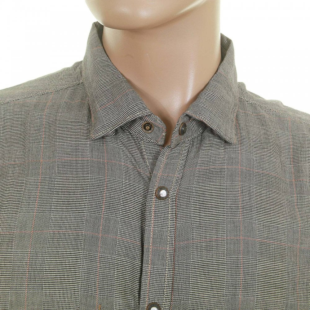 Grey Cotton Long Sleeve Regular Fit Button down Soft Collar Shirt