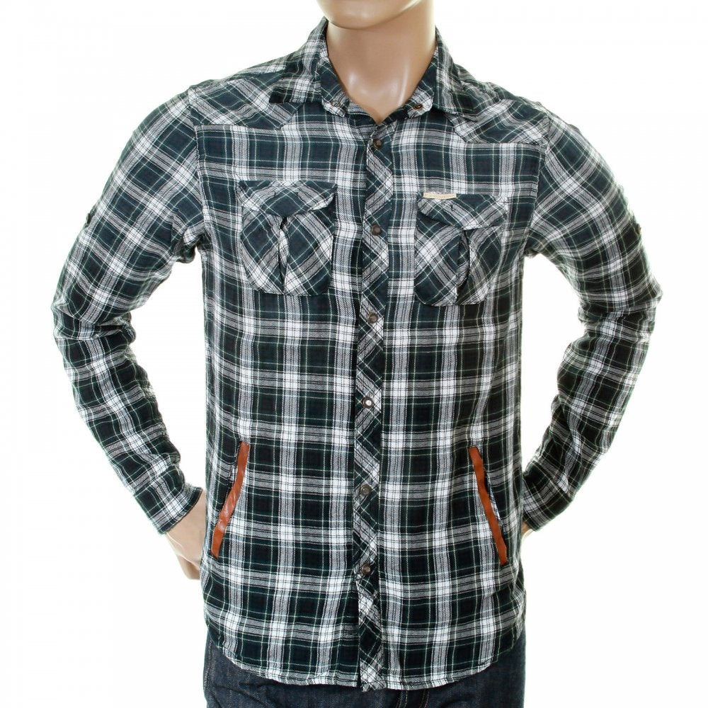 Cotton Double Layer Long Sleeve Regular Fit Worker Shirt