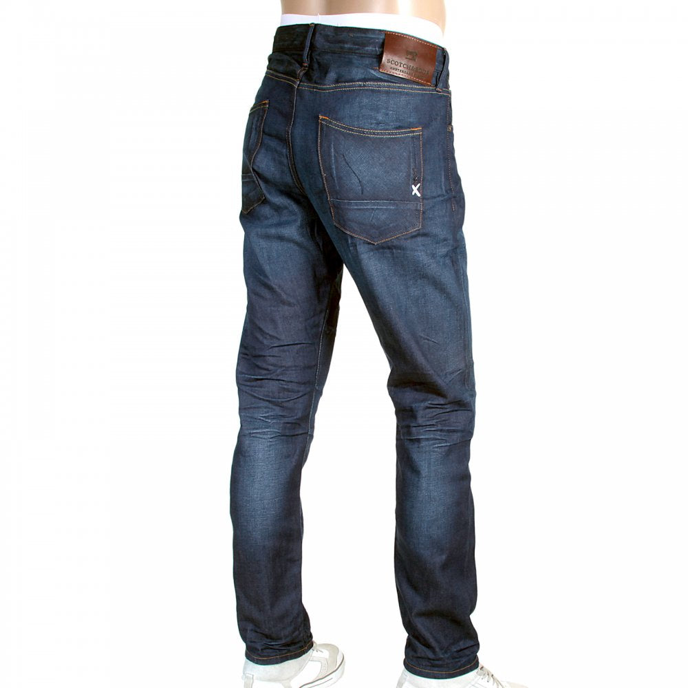 Ralston Washed Dark Indigo Slim Fit Denim Jeans