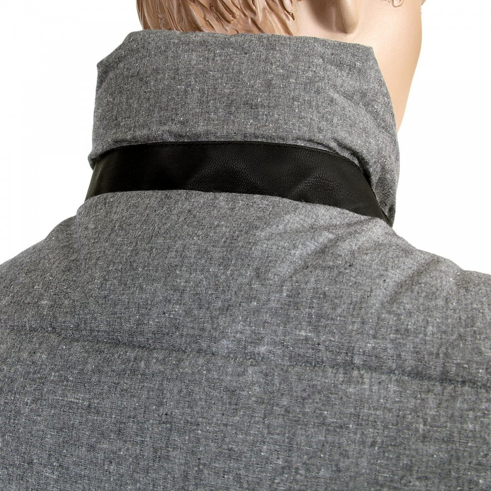 Zipped Grey Blue Marl Regular Fit Padded Gilet