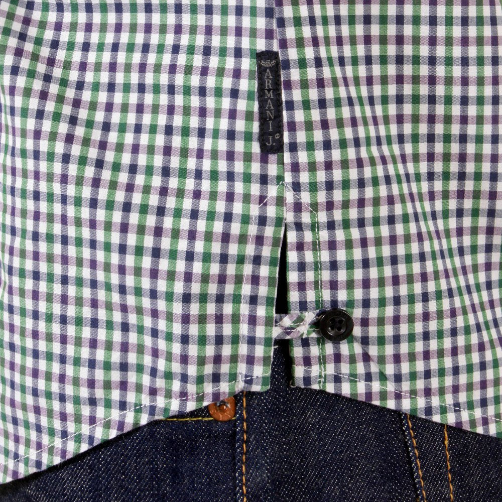 Green multi check Long Sleeve Shirt