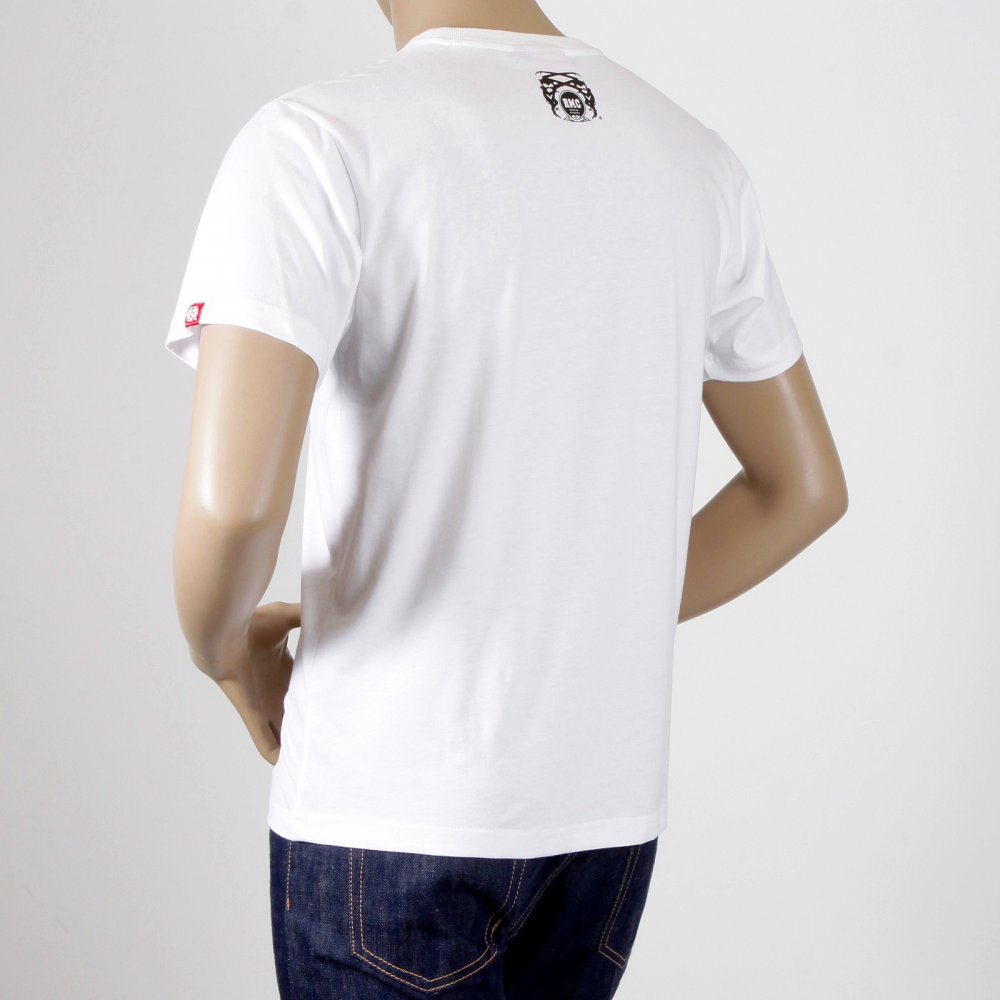White crew neck short sleeve regular fit t-shirt