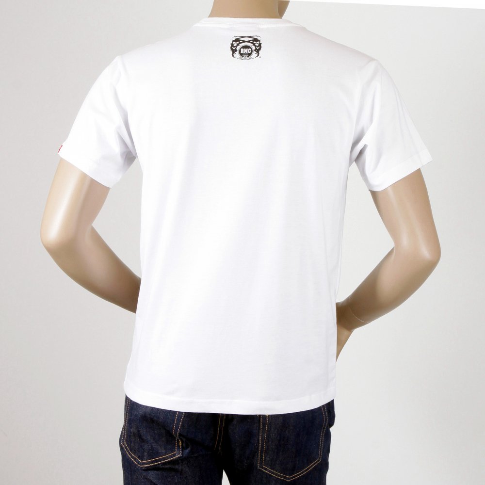 White crew neck short sleeve regular fit t-shirt