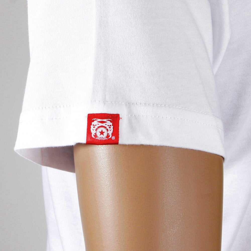 White crew neck short sleeve regular fit t-shirt