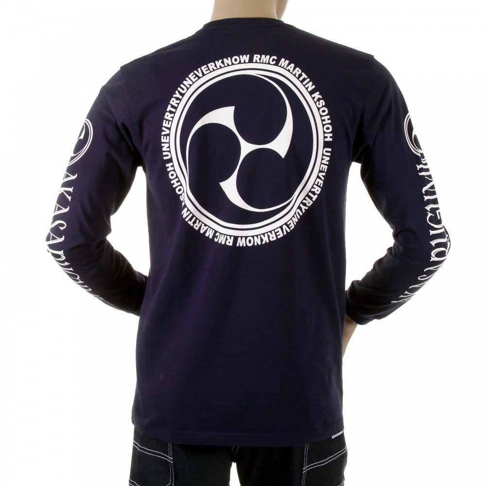 Navy crew neck long sleeve regular fit t-shirt