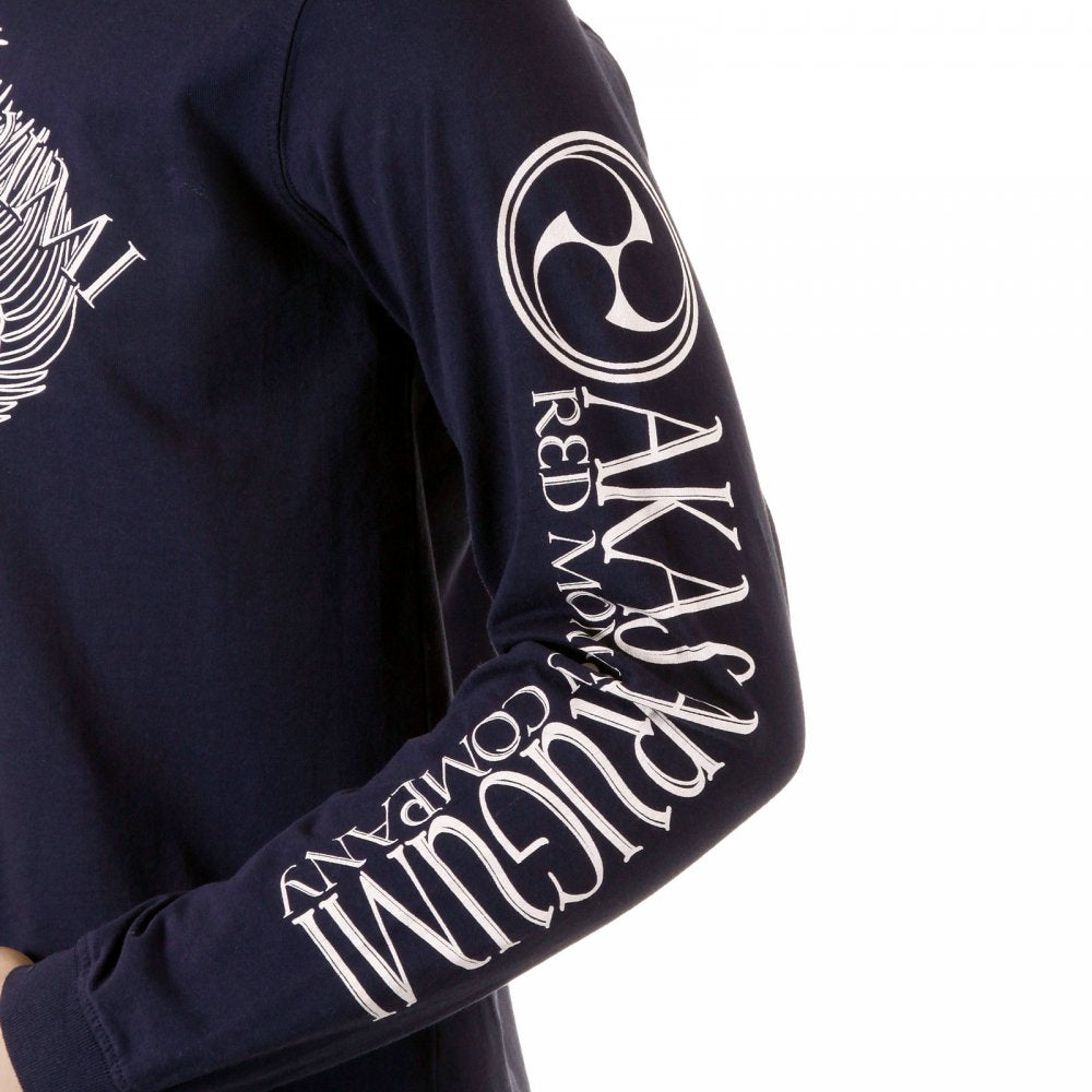 Navy crew neck long sleeve regular fit t-shirt