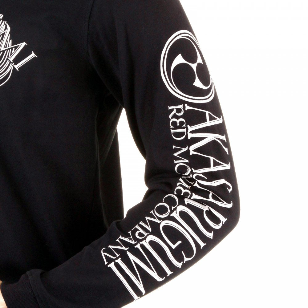 Black crew neck long sleeve regular fit t-shirt