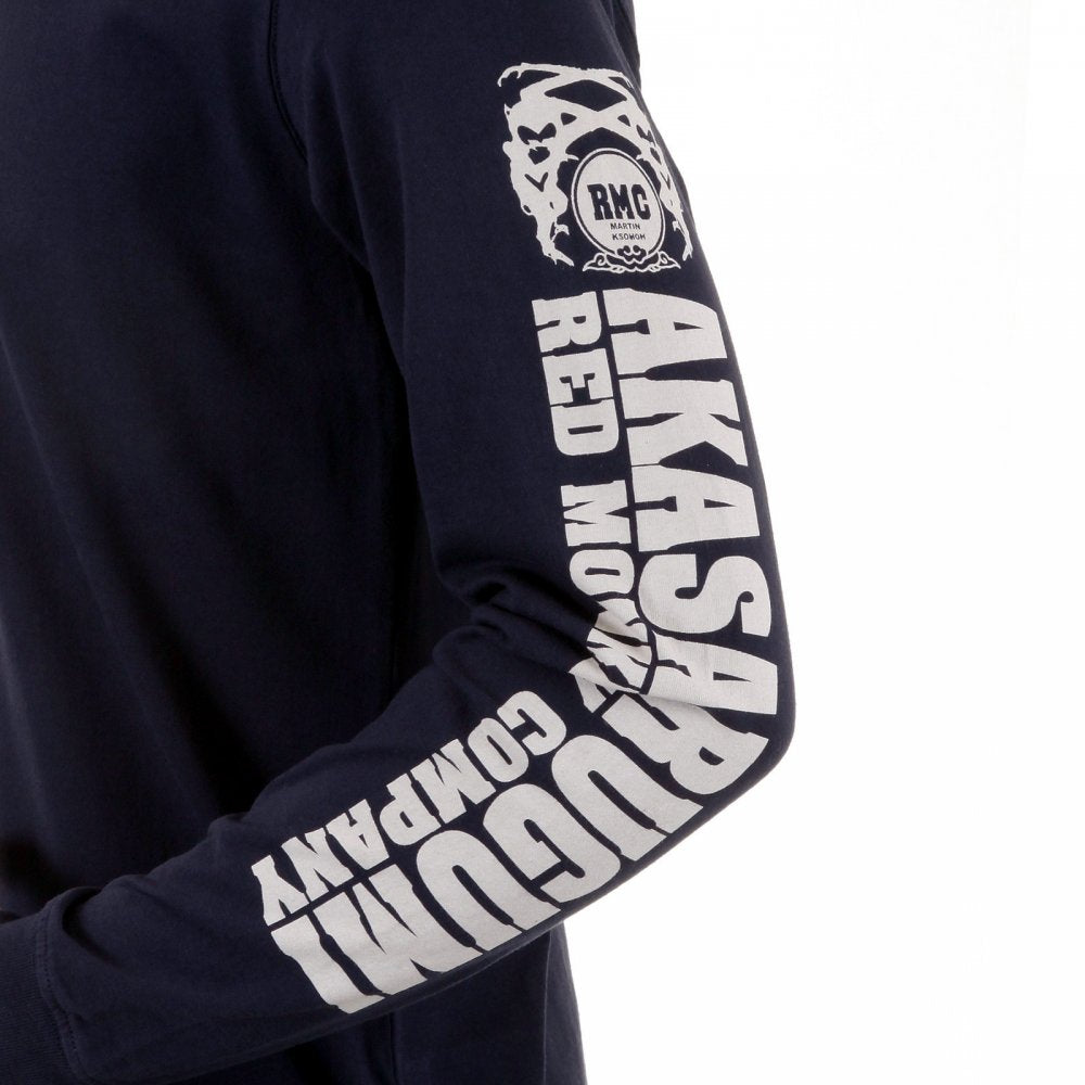 Navy crew neck long sleeve regular fit t-shirt