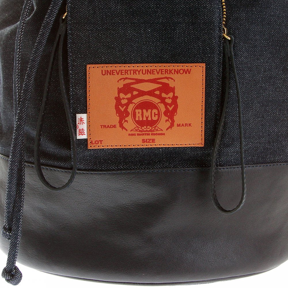 Mens/Unisex Denim with Leather Duffle Bag