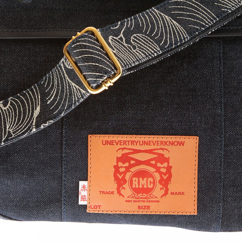 Mens/Unisex Denim with Leather Shoulder Bag