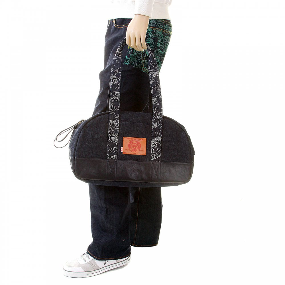 Shop for Mens/Unisex Denim with Leather Hand Held Bag