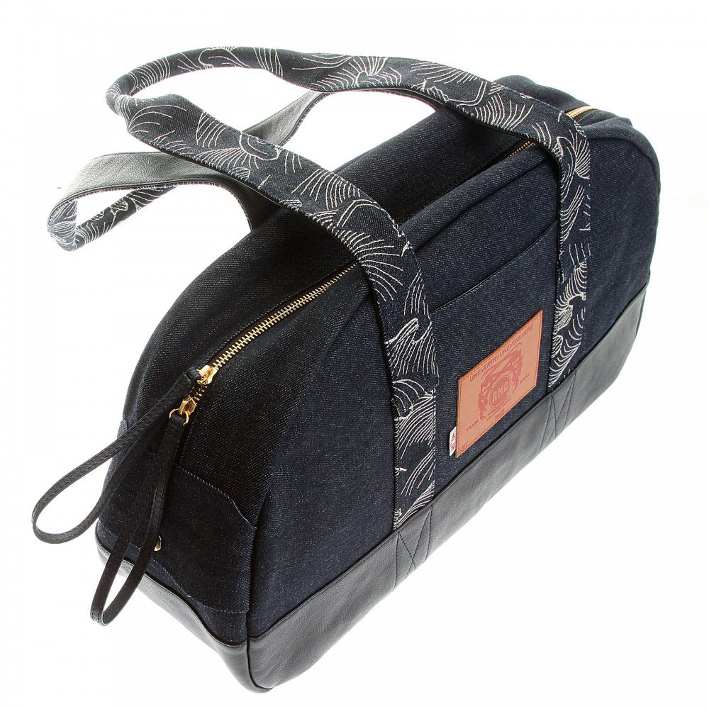 Shop for Mens/Unisex Denim with Leather Hand Held Bag