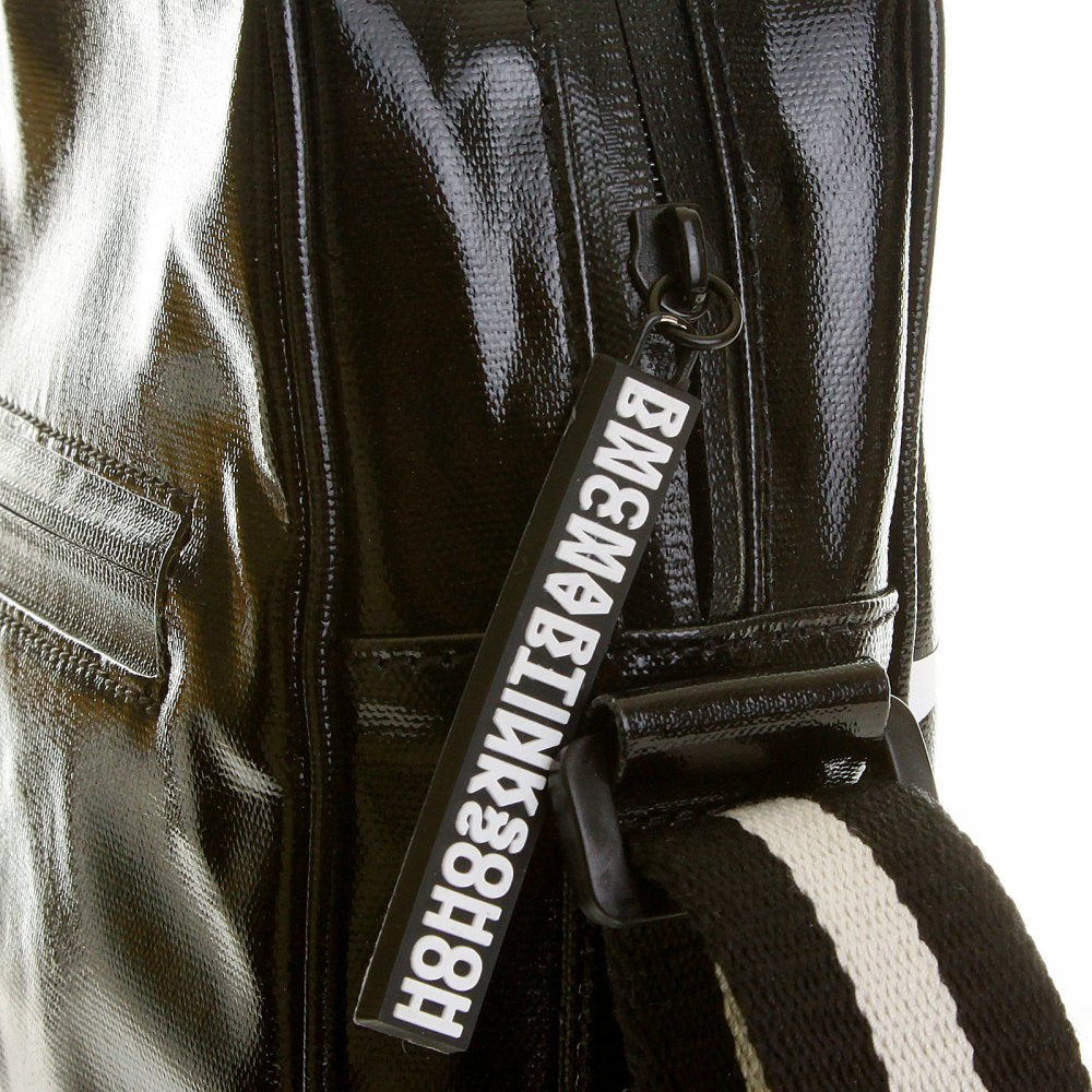 Mens Unisex Black PVC Coated Canvas Despatch Bag
