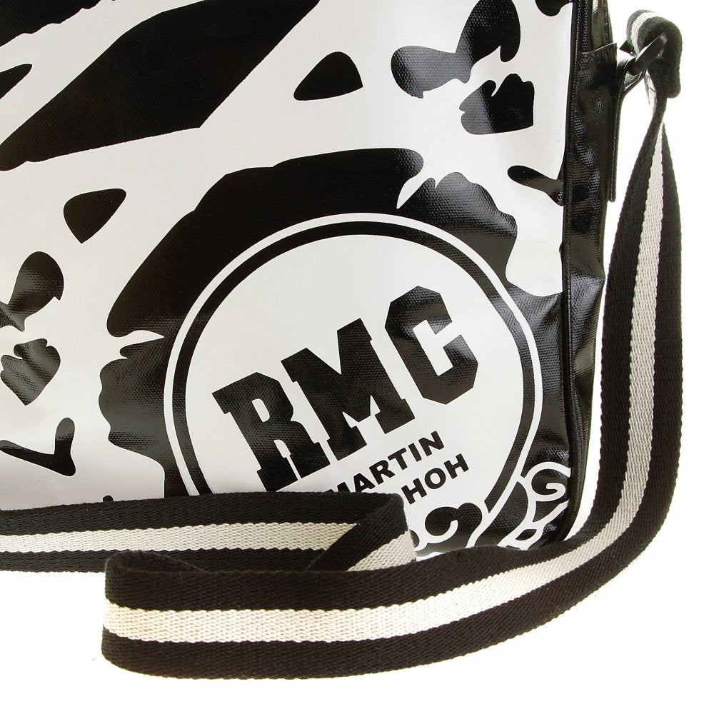 Mens Unisex Black PVC Coated Canvas Despatch Bag