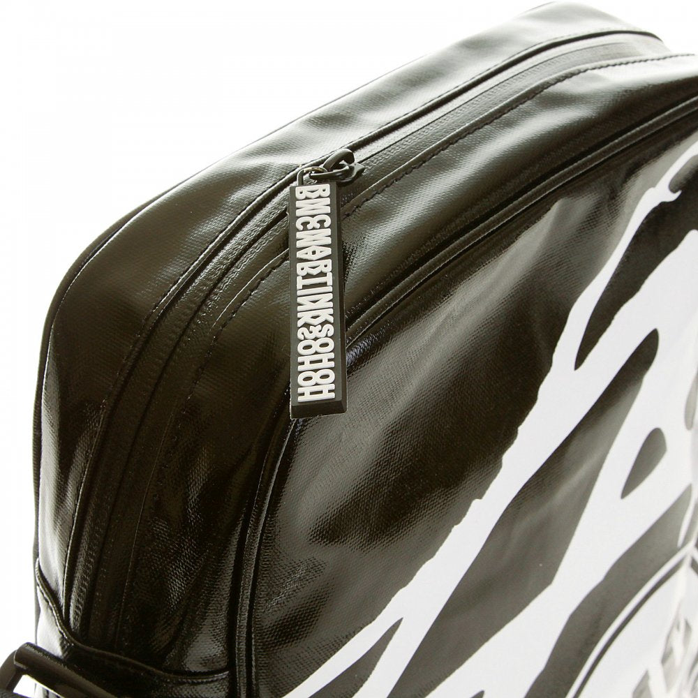 Mens Unisex Black PVC Coated Canvas Despatch Bag