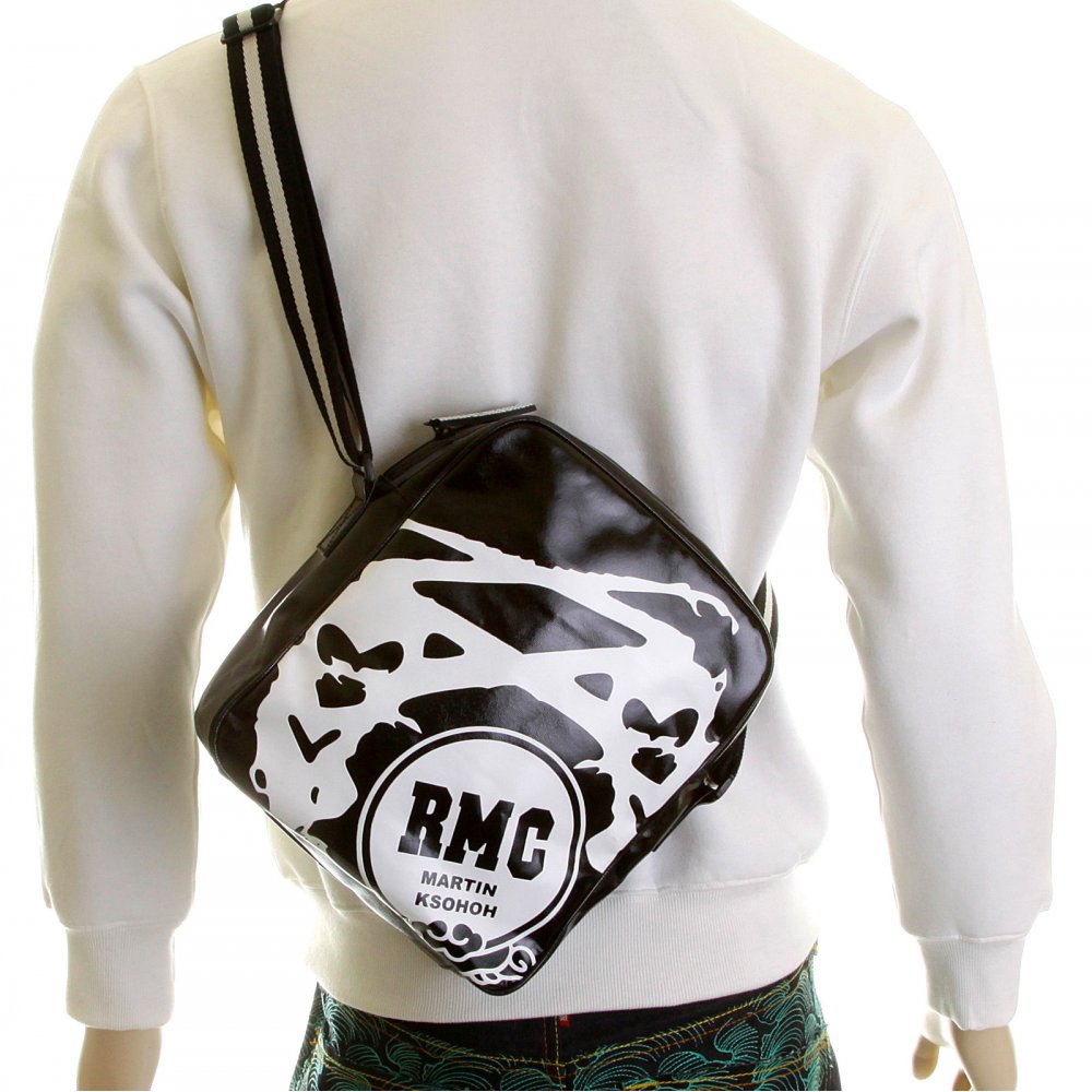 Mens Unisex Black PVC Coated Canvas Despatch Bag