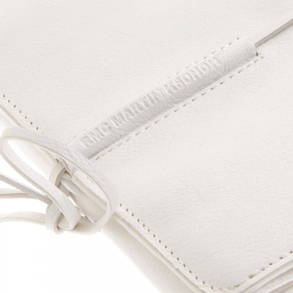 White Leather Bill Fold Credit Card Leather Wallet