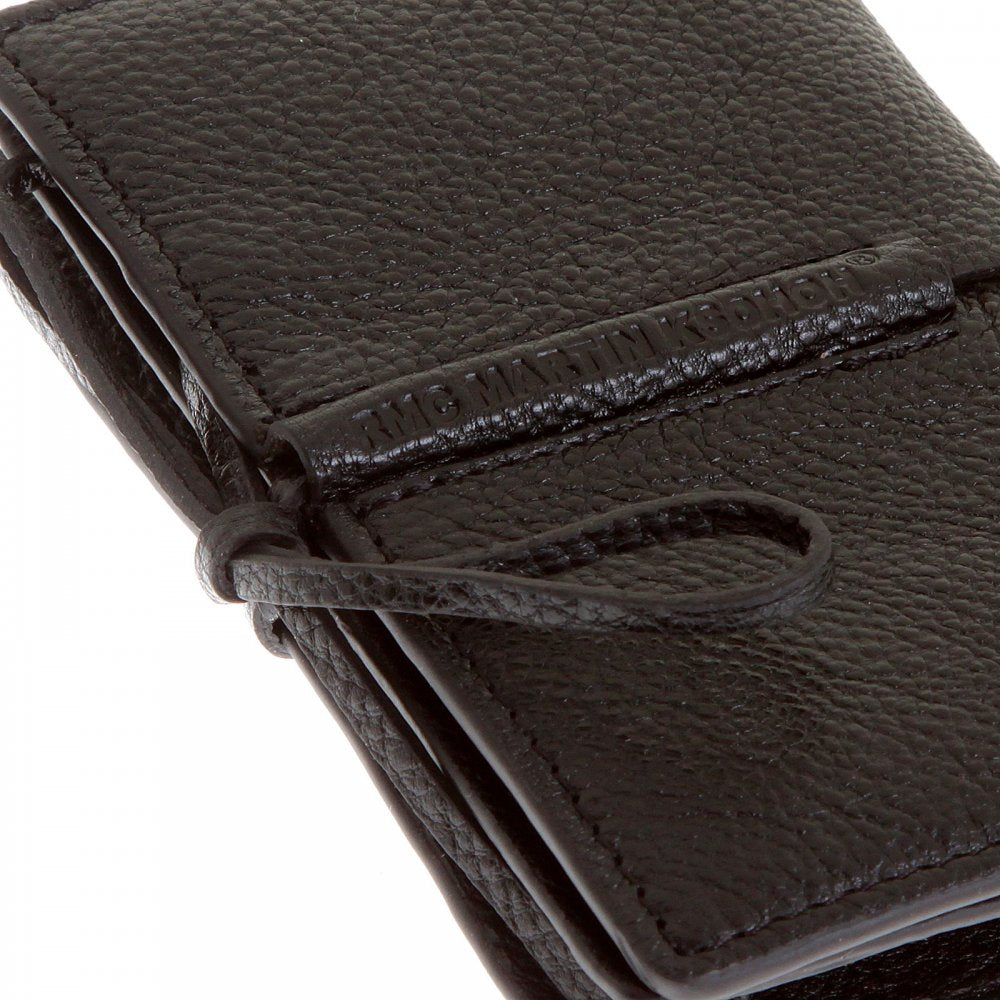 Mens Black Grain Leather Card Holder Wallet