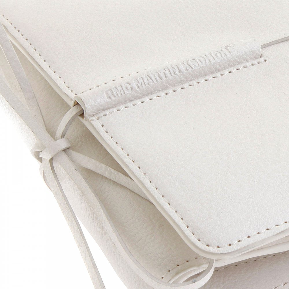 Mens White Leather 3 Fold Credit Card & Coin Pouch Portrait Wallet