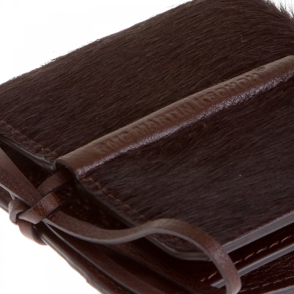 Mens Brown Leather/Horse Hair Pouch with Shoe Lace Tie Closure