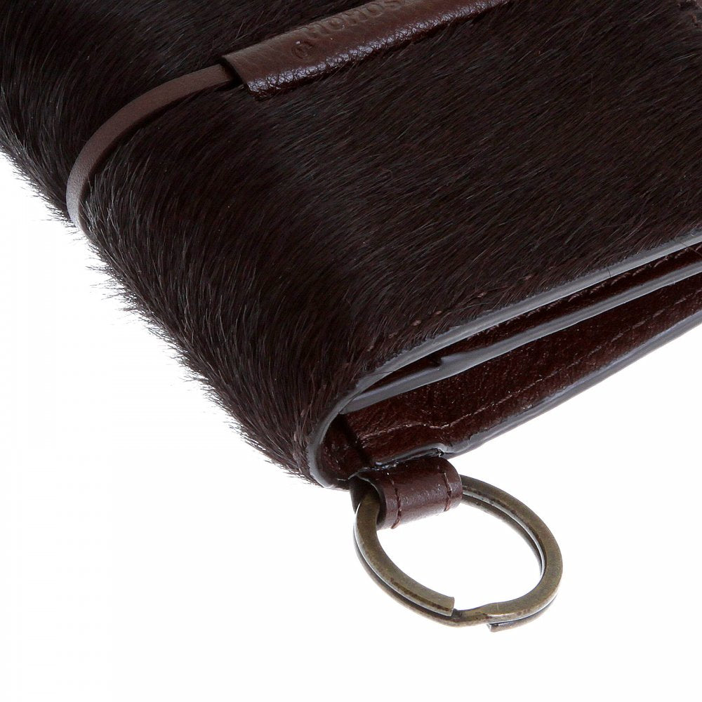 Mens Brown Leather/Horse Hair Pouch with Shoe Lace Tie Closure