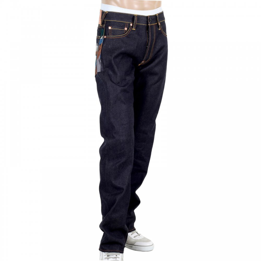 Toyo Story Fisherman Dark Indigo Vintage Cut Raw Selvedge Denim Jeans for Men