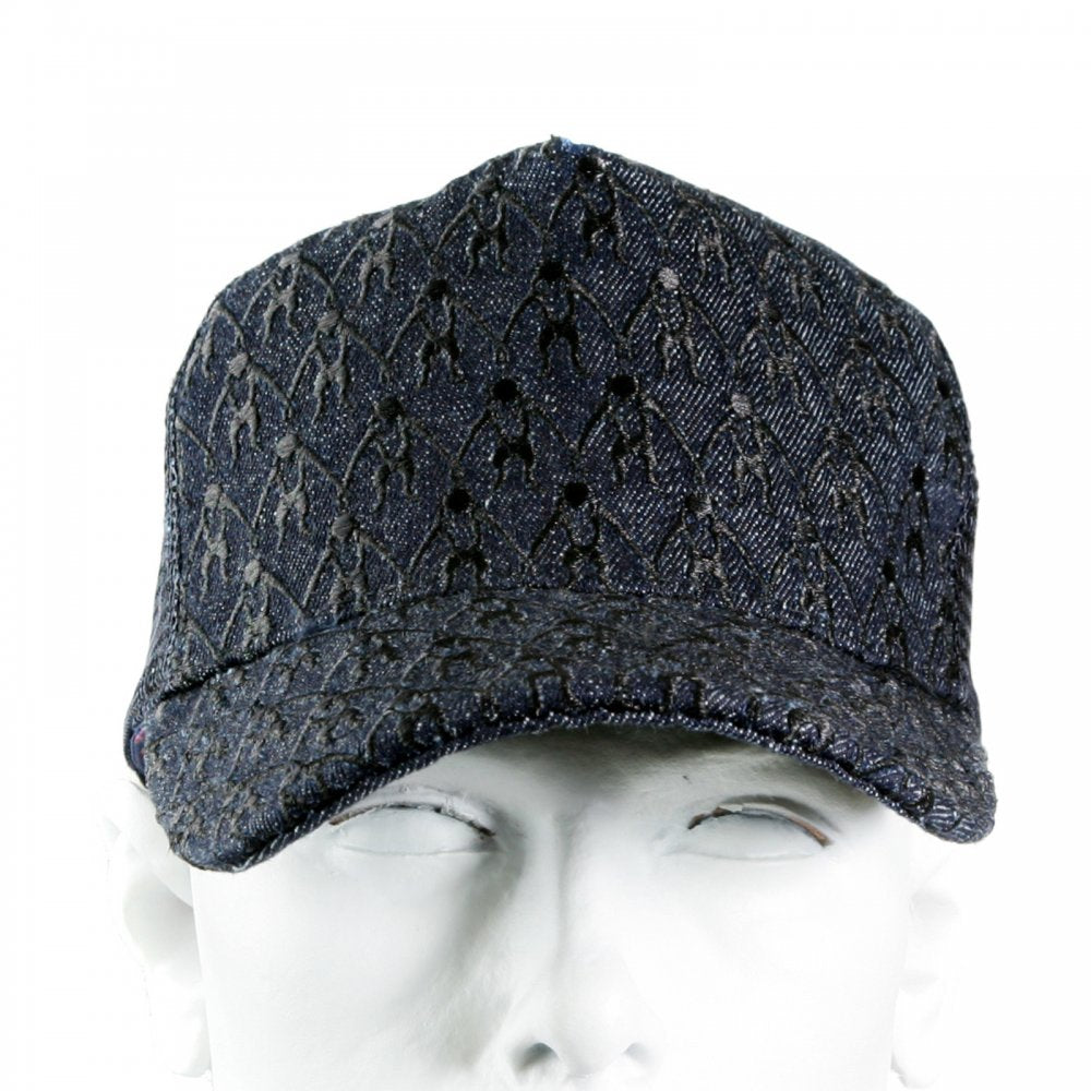 Black Mesh with back embroidered cap for men