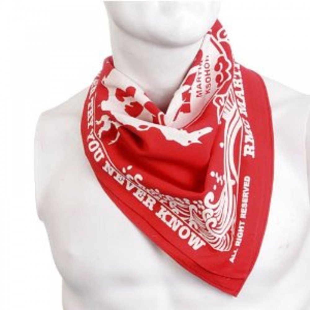 100% Cotton mens red bandana printed