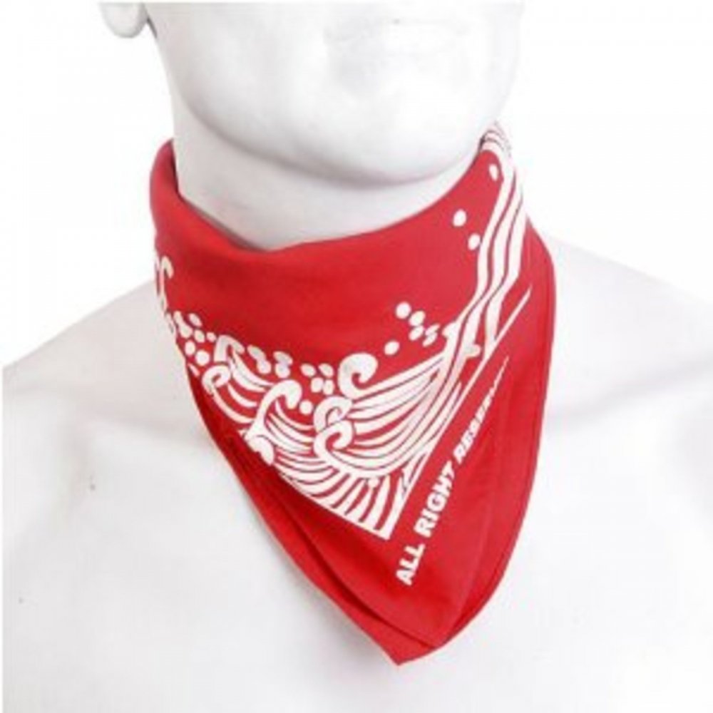 100% Cotton mens red bandana printed