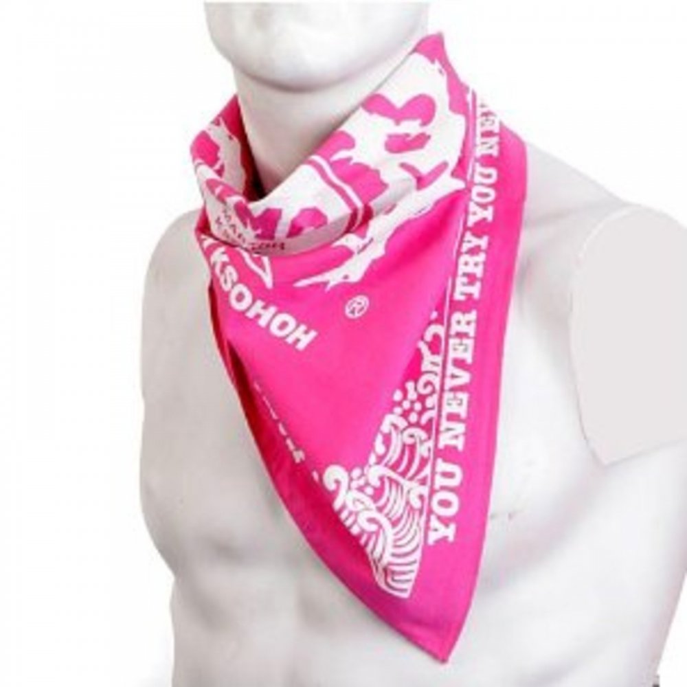 100% Cotton Mens Fuchsia Printed Bandana