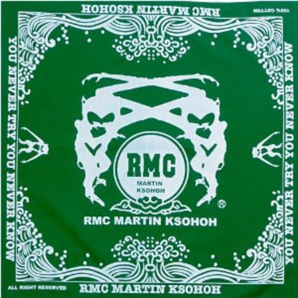 100% cotton mens green printed bandana