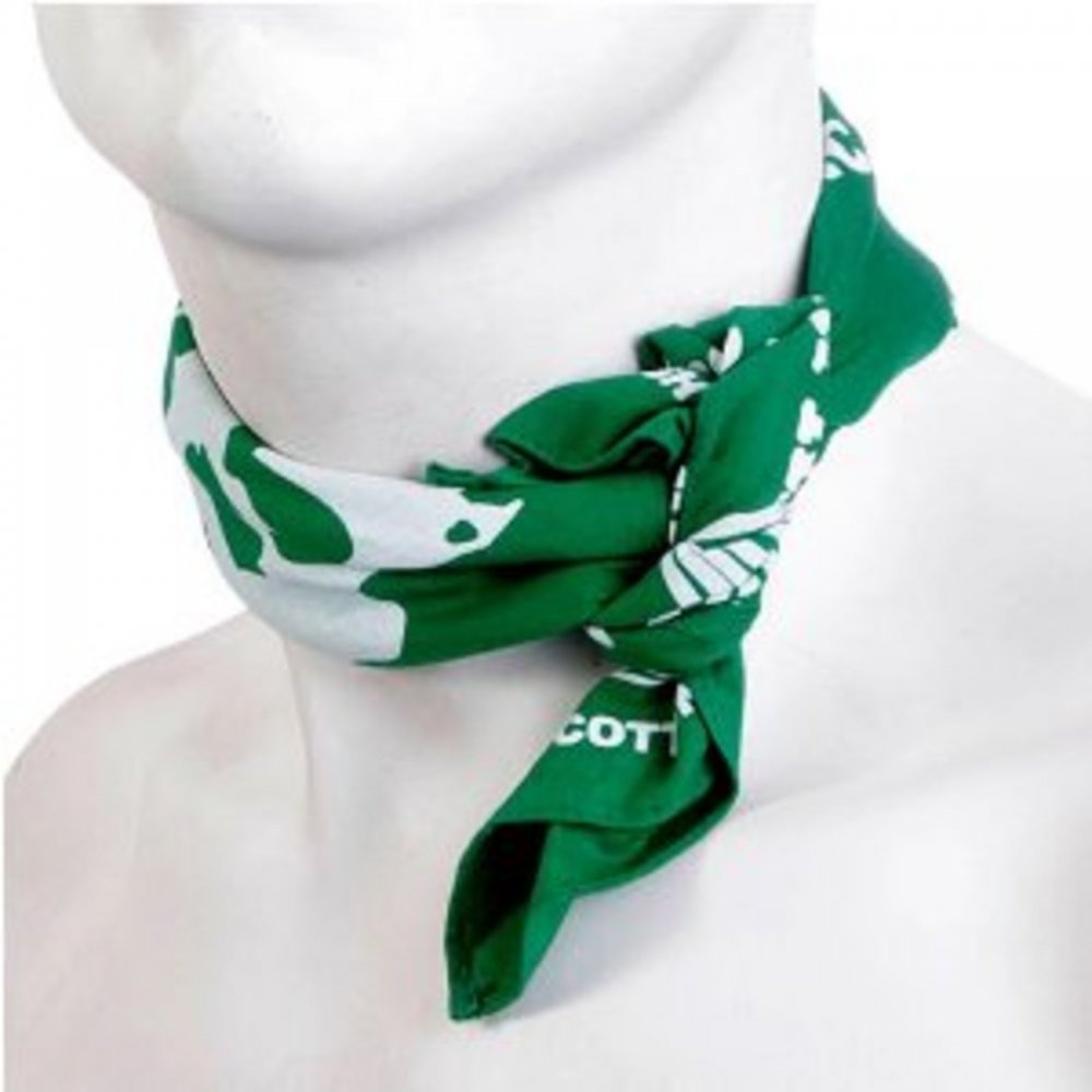 100% cotton mens green printed bandana