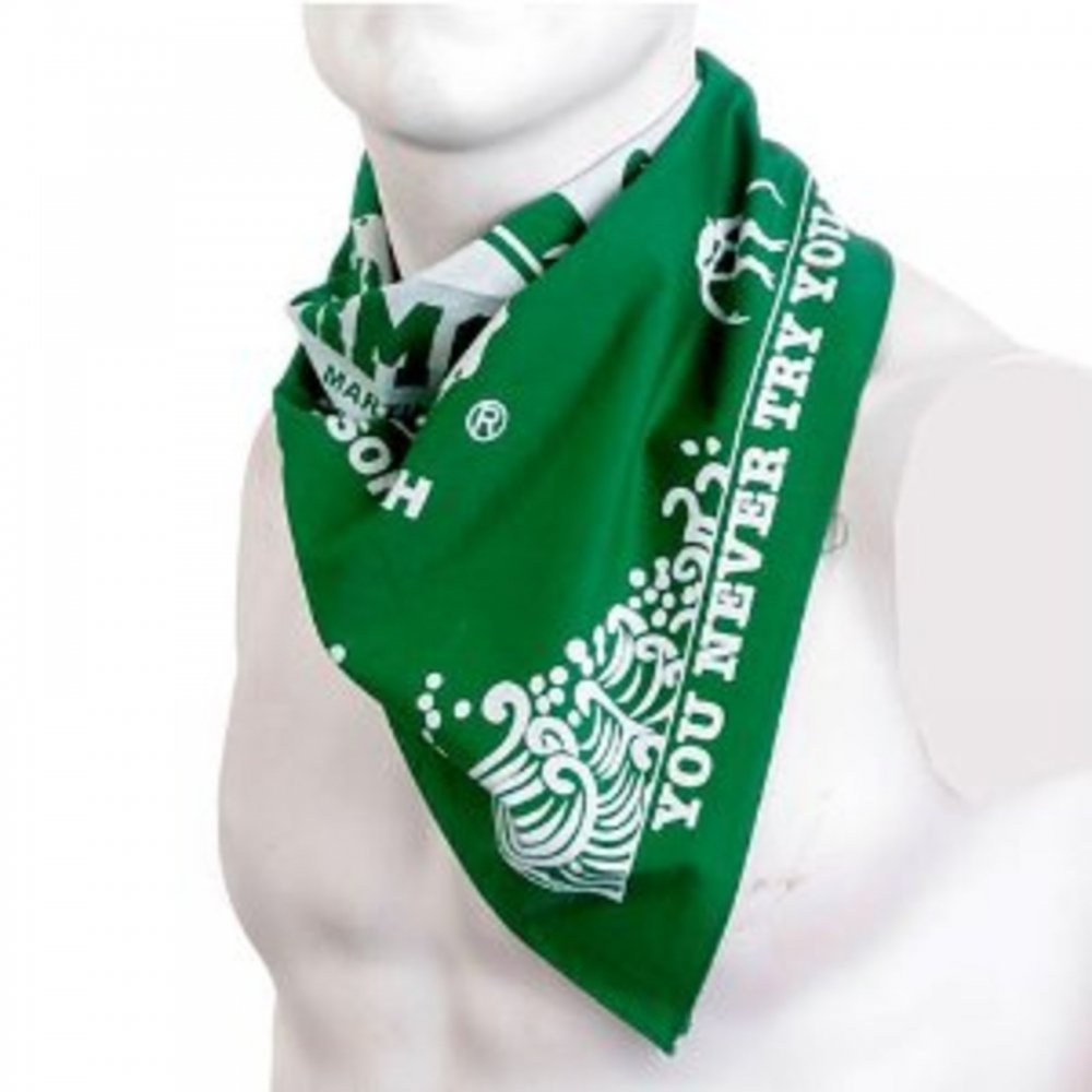 100% cotton mens green printed bandana