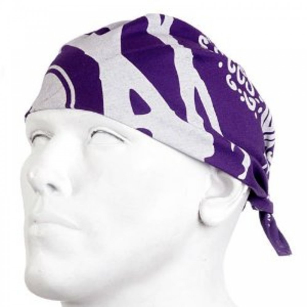 100% cotton mens printed purple bandana