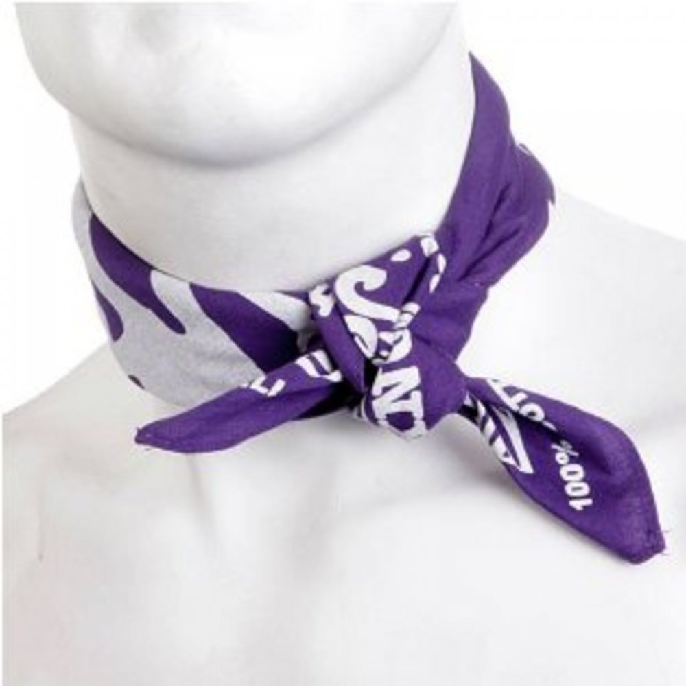 100% cotton mens printed purple bandana